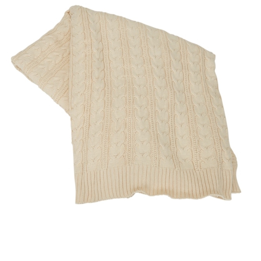 allen + roth Cream 48in x 58in Throw